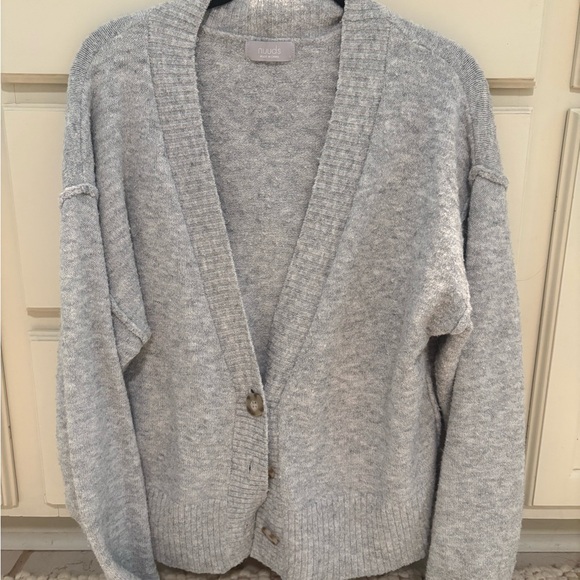 Nuuds Gray Oversized Cardigan Sweater - Picture 1 of 1